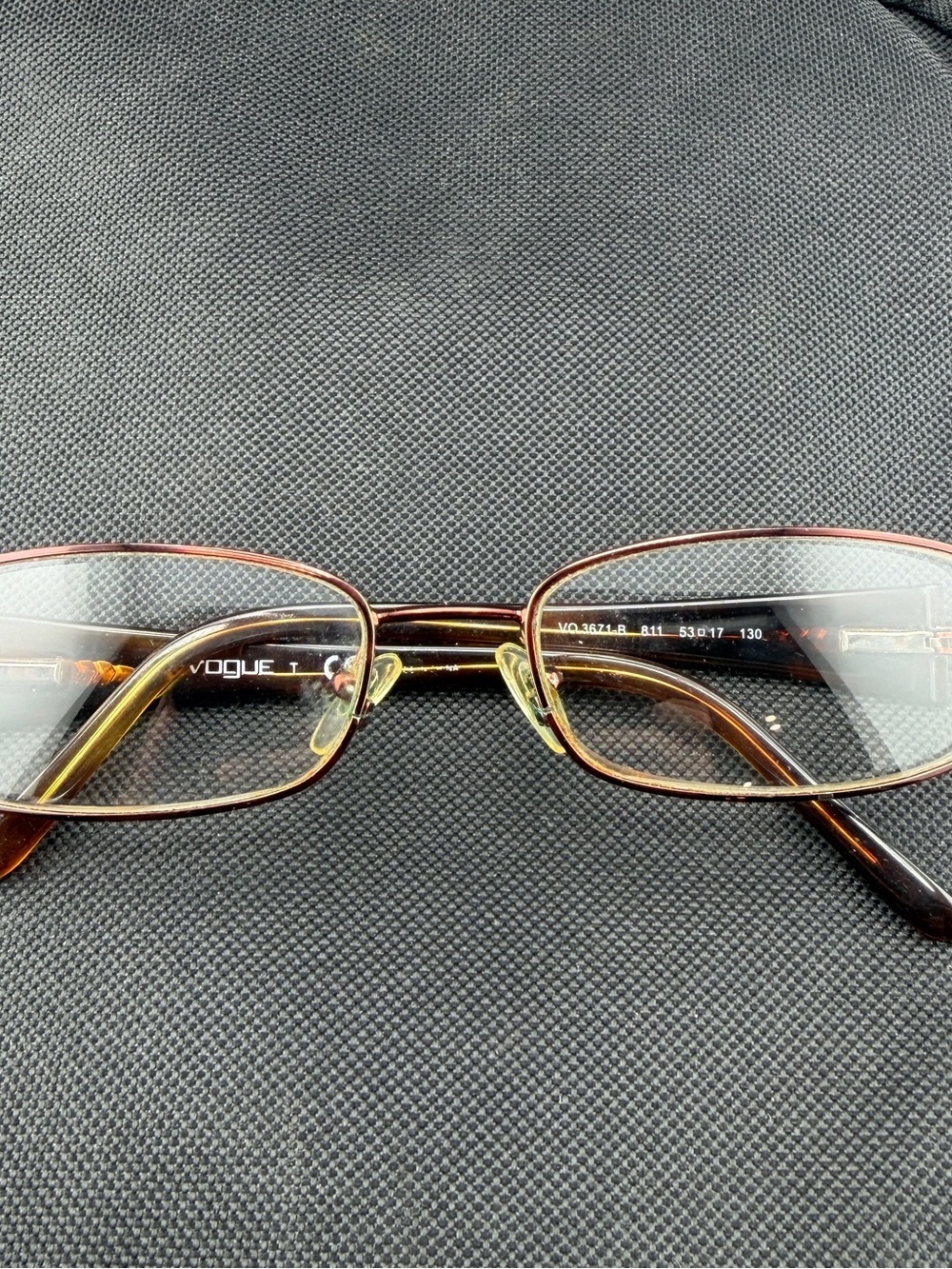 Vogue Rectangular Eyeglass Frames in Tortoiseshell Brown